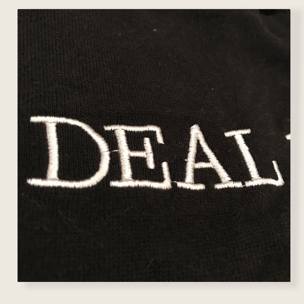 Urban Outfitters Deal With It Emoji Face Textured Cozy Long Sleeve Sweatshirt - Picture 3 of 6